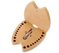 GRIRIW Tooth Box Wooden Keepsake Chest for Lost Teeth Record