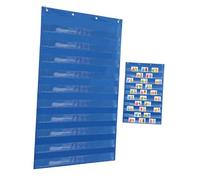 GRIRIW Transparent Card Hanging Bag for Classroom 10pcs Wall Chart Learning Chart Holder Vocabulary Display Teaching Supplies