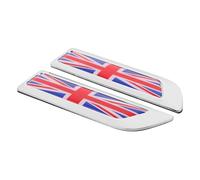 GRIRIW UK Flag Metal Badge Sticker for Car Side Adhesive Racing Logo Decal Protective Automotive Modification Accessory for Front Grille Trunk Dashboard