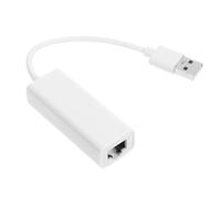 GRIRIW USB Ethernet Adapter USB to Network Converter Play Lan Connector for Laptop Desktop with Installation and Sleek White Design