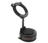 GRIRIW Vacuum Magnetic Car Phone Holder Mount Robust Metal Suction Cup Bracket for Dashboard Air Vent Windshield Cell Phone Cradle Stand with Quick One-hand Installation Compatible with