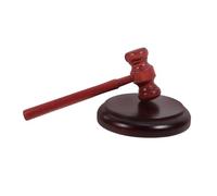 GRIRIW Vintage Wooden Gavel and Block with Comfortable Grip and Display Base Classic Auction Hammer for Lawyers and Judges Elegant Courtroom Tool for Legal Proceedings and Auctions