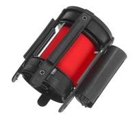 GRIRIW Wall Mounted Retractable Tape Barrier 2 Meter Red Belt with Retractable Head for Crowd Control and Safety Queue Management