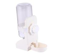 GRIRIW Water Dispenser Hanging Gravity Waterer Pet Water Feeder 350ml White Pp for Dogs and Cats Keeps Floor Dry and Clean