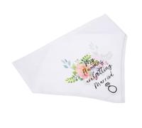 GRIRIW Wedding Pet Bandana for Dogs and Cats, White Double-Layer Saliva Towel Triangle Bib, Wedding Party Dog Scarf Accessory for Special Occasions