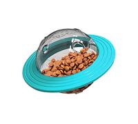 GRIRIW Wobbly Dog Treat Toy Indestructible Pet Toys Food Dispenser Rolling Leaking