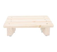 GRIRIW Wooden Foot Stool Slanted Footrest Stand 30x20x11cm Solid Wood Foot Rest Stool for Home Office Desk Use