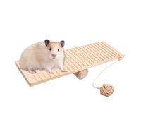 GRIRIW Wooden Hamster Seesaw Toy for Animals Fun Balance Board for Hamster Playing Creative Training Pet Toy