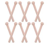 GRIRIW Wooden Pegboard Hooks 12pcs Khaki Solid Wood Pegs for Organizing Craft Rooms and Garages Wall Storage (13x2.2x1.5 cm