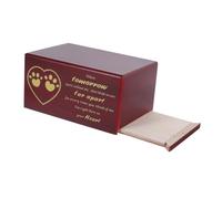 GRIRIW Wooden Pet Cremation Urn for Ashes Dog and Cat Memorial Casket for Pet Remembrance Elegant Design Smooth Finish for Storing