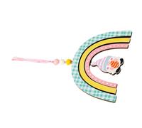 GRIRIW Wooden Rainbow Hanging Ornament Easter Decor with Gnome Figure, Handmade Easter Tree Hanging Decoration for Spring and Party Use