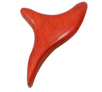 GRIRIW Wooden Three-pronged Massage Tool for Face and Feet with Ergonomic Design, Natural Material Gua Sha Scraping Massage Tool Relaxation for Office and Travel Use