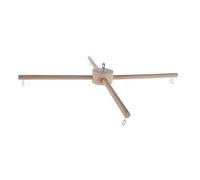 GRIRIW Wooden Wind Chime Stand Outdoor and Indoor Wind Chimes Display Rack with Beige Wood Frame for Porch and Nursery Decoration