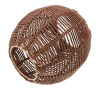GRIRIW Woven Paper Rope Lampshade Macrame Boho Cage Style Light Diffuser for Pendant Floor Lamp Ceiling Fixture Rustic Handmade Light Cover for Home Decor