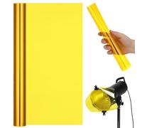 GRIRIW Yellow 30cm X 200cm Photography Lighting Gel Filter Sheet Light Diffuser Film for Studio and Classroom Light Correction Color Diffusing Prop for Cameras and Video