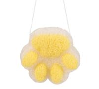 GRIRIW Yellow Body Scrubber Bath Loofah with Thickened Design and Rich Foaming, Soft Fiber Material Exfoliating Showering Ball for Home and Hotel Use