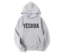 (Gris4, XXXL) Yeshua women's Christian hooded sweatshirt printed with biblical scripturesreligious hooded sweatshirt gift of faith, Jesus'