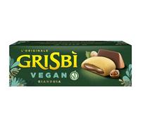Grisbì Vegan Gianduia Vegan Crunchy Shortbread Cookies, Filled with Soft Gianduia Cream, Ideal for Every Deserved Moment of Break, Pack of 9 Biscuits, 135 g