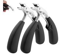Grishay Anglemaster Clipper, 2024 New Dotmalls Angle Master Clipper, toenail Clippers for Seniors,Easy to Grip Rubber Handle for Clippers, Slanted-Curved Blade Fingernail Clipper (Silver 2pcs)