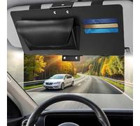 Grishcamy Sun Visor Extender for Cars: Universal Car Visor Extender Sun Blocker, 2-in-1 Adjustable Car Sun Visor Extender with Sunglasses Holder & Card Slots, Anti-Glare for Safe Driving