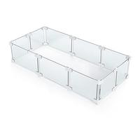 Grisun Rectangle Fire Pit Glass Wind Guard - 41.7 x 17.9 x 6 inch for Grisun Fire Pit Kit 36 x 12 Inch, Thick 6/25 inch Heat-Resistant Tempered Glass for East Oak and Essential 52 inch Fire Pit Table