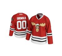Griswold Moose Clark #00 Hockey Jersey - X-Mas Vacation Stitched Letters & Numbers, Fan Apparel, Breathable Polyester, S-5XL, Red, XXL