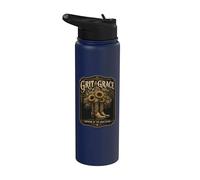 Grit and Grace Southern Cowboy Boots Sunflower Floral Stainless Steel Insulated Water Bottle