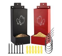Grit Feeder, 2 Pieces Nutrient Dispenser, Sturdy Feeder Trough Set for Poultry, Practical Coop Accessories for Indoor Use, Outdoor Feeding, Backyard Birds, Small Farms, Ranch Environments