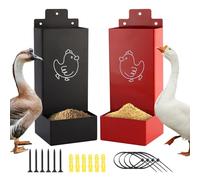 Grit Feeder - Oyster Shell and Grit Dispensers - Automatic Feeder Coop Accessories for Hens Poultry Pasture Ranch Indoor Outdoor Small Farms