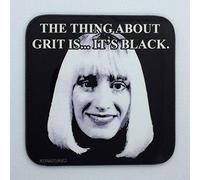 Grit Is Black - Holly from Red Dwarf - Drinks Coaster - Hardboard - 9cm x 9cm - Gloss Finish