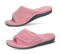 GRITHEIM Women's Fuzzy Arch Support Slippers, Pink, 5 UK