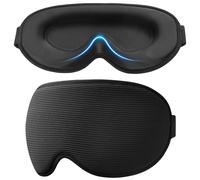 Gritin 100% Blackout Sleep Mask for Women & Men-Zero Eye Pressure Eye Mask for Sleeping, 3D Cutout Eye Movement, Ultra Soft & Comfortable Blindfold for Sleep/Travel Essentials-EarPlugs Included