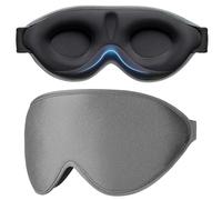 Gritin 100% Light Blocking Sleep Masks for Men & Women-Zero Eye Pressure Mask for Sleeping-3D Ergonomic Design Eye Movement Friendly, Comfortable Blindfold for Nap/Travel Essentials-Dark Gray