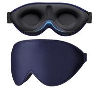 Gritin 100% Light Blocking Sleep Masks for Men & Women-Zero Eye Pressure Mask for Sleeping-3D Ergonomic Design Eye Movement Friendly, Comfortable Blindfold for Nap/Travel Essentials-Tibetan Blue