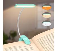 Gritin 19 LED Book Light, Reading Light Book Lamp for Reading at Night with Memory Function, 3 Eye-Protecting Modes& 5 Brightness Levels, Large Lamp Area, 360° Flexible for Reader-Blue