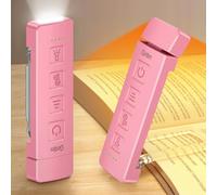 Gritin 2026 Gen 2 Rechargeable Book Light,2-in-1 Reading Light & Torch | Eye Caring 6 Color Temps,6-Level Dimmable Brightness,160 Hrs+ Runtime,Compact Portable Clip-on Book Lamp-Rose