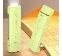 Gritin 2026 Gen 2 Rechargeable Book Light,2-in-1 Reading Light & Torch | Eye Caring 6 Color Temps,6-Level Dimmable Brightness,160 Hrs+ Runtime,Compact Portable Clip-on Book Lamp-Cyan
