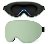 Gritin 2026 Gen 2 Sleep Mask-100% Blackout Eye Mask for Sleeping with Integrated Eye Sockets-3D Ultra Soft Comfortable Blindfold for Side Sleepers with Adjustable Strap for Women&Men-Cyan