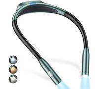 Gritin Neck Reading Light Rechargeable, Book Light Lamp with Memory Function for Reading at Night, 3 Eye-Protecting Modes - Stepless Dimming, Long Battery Life, Comfortable & Flexible -Dark Green