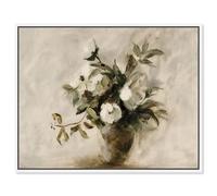 Gritty Garden Canvas Print Vintage Art by Art Remedy, White Frame, 24 x 20