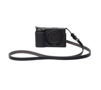 GRIV Vintage Genuine Leather Camera Case with Shoulder Strap for Ricoh GR IV/GR IV X/GR IV HDF/GR4 Handmade Half-Wrap Cover (Black)