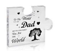 Griwuut Gifts for Dad,Decorative Acrylic Block Puzzle,Suitable for Father's Day, Birthdays, Christmas and other holidays, As a gift to express your feelings 3.9x4 Inch