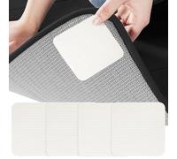 Griwuut Grippers for Rug Non Slip Anti Curl Rug Corner Grippers Double Sided Carpet Tape for Hardwood Floors Laminate Floors and Tiles Keep Rug in Place No Damage Reusable 2 Pairs