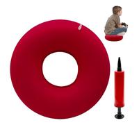 Griwuut Inflatable Donut Cushion 40cm with Hand Pump, Soft Ring Seat Pad for Pressure Relief While Sitting or Lying, Travel Air Pillow for Chair, Car, Home or Neck Support (Red)