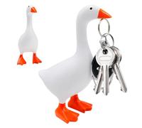 Griwuut Magnetic Goose Duck Key Holder Resin Cute Key Storage Mini Tool Holder 3D Magnet Crafts for Home Decor Creative Gift for Housewarming