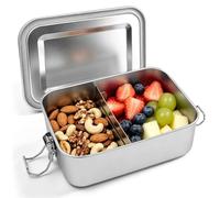 Griwuut Stainless Steel Lunch Box - 29oz / 0.85 L Leakproof Snack & Salad Bento Containers, Divided Design Dishwasher Safe for Daily Meal Prep