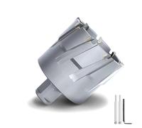 GRIXLEN 3" x 1-3/8" Annular Cutter with Weldon Shank,Carbide Tip Annular Drill Bit for Stainless Steel, Iron (1-3/8" Depth, 3" Diameter)