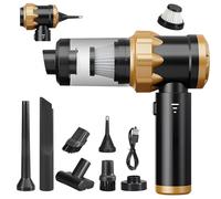 Grixz Handheld Vacuum Cleaner, 22000Pa Powerful Car Vacuum Cleaner Cordless, Portable Air Duster Rechargeable, Lightweight Mini Vacuum for Car, Home, Kitchen, Black