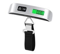 Grixz Luggage Scale, Portable Digital Handheld Weight Scale of Essential Travel Accessories for Airplane Trips, Suitcase Hanging Weighter with Tare Function 110 Lb/ 50Kg, 0.1lb/ 10g