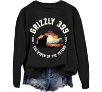 Grizzly 399 Sweatshirt, Grizzly 399, Queen Of The Tetons Grizzly 399 Sweatshirt Black